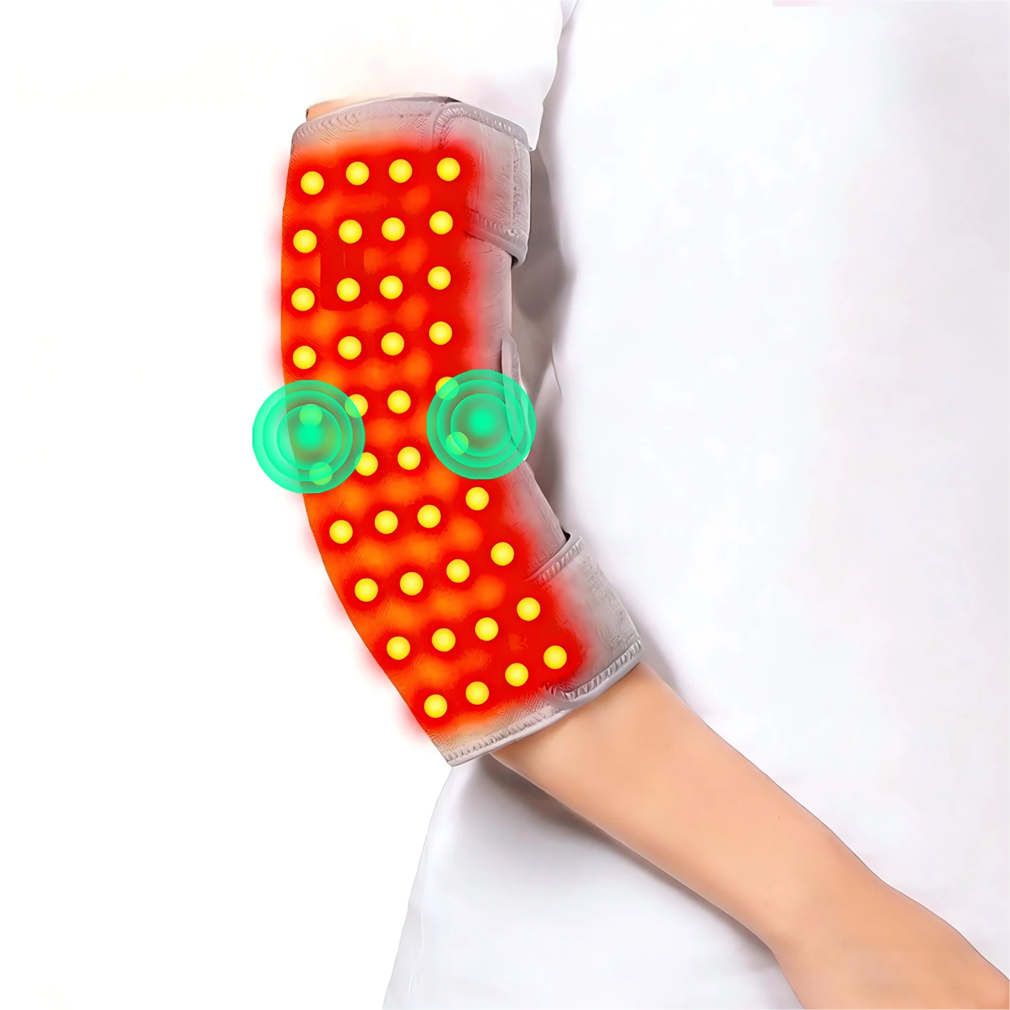 USB 660nm Red Light Electric Heating Elbow Wrap Massager, Equipped with 40-90 Lamp Beads,  Joint Comfort and Fatigue Relief view 3