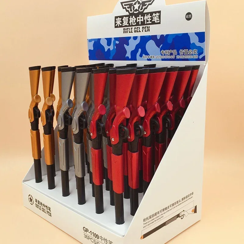 3 قطعة مسدس لعبة الإبداعية هلام القلم جيدي بقاء سلاح 0.5 مللي متر القلم الحبر الأسود القرطاسية مدرسة مكتب التموين الهدايا الترويجية