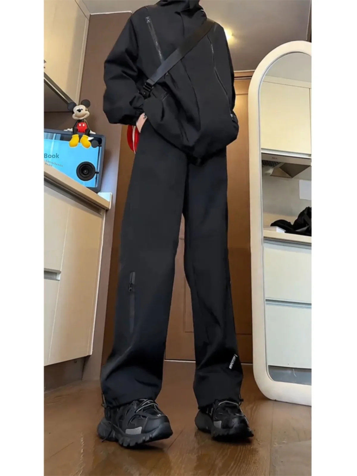 

Waterproof Qui-Dry Soft ell Men's Hiking Pants Spring Autumn Outdoor Mountain Climbing Workwear Trousers Straight Leg Cas...