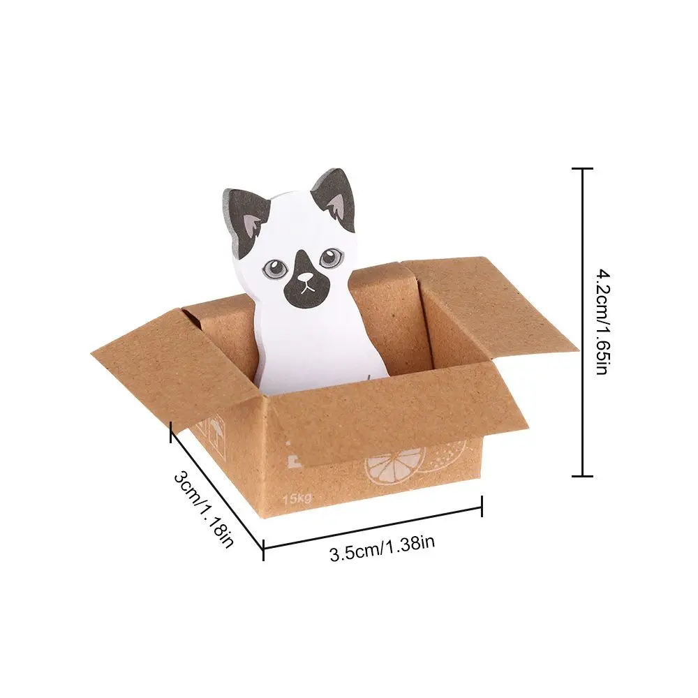 Creative Stationery Stickers Funny Bookmark Office Notepad Cartoon Cat Sticky Notes Memo Pad Kitten In Box