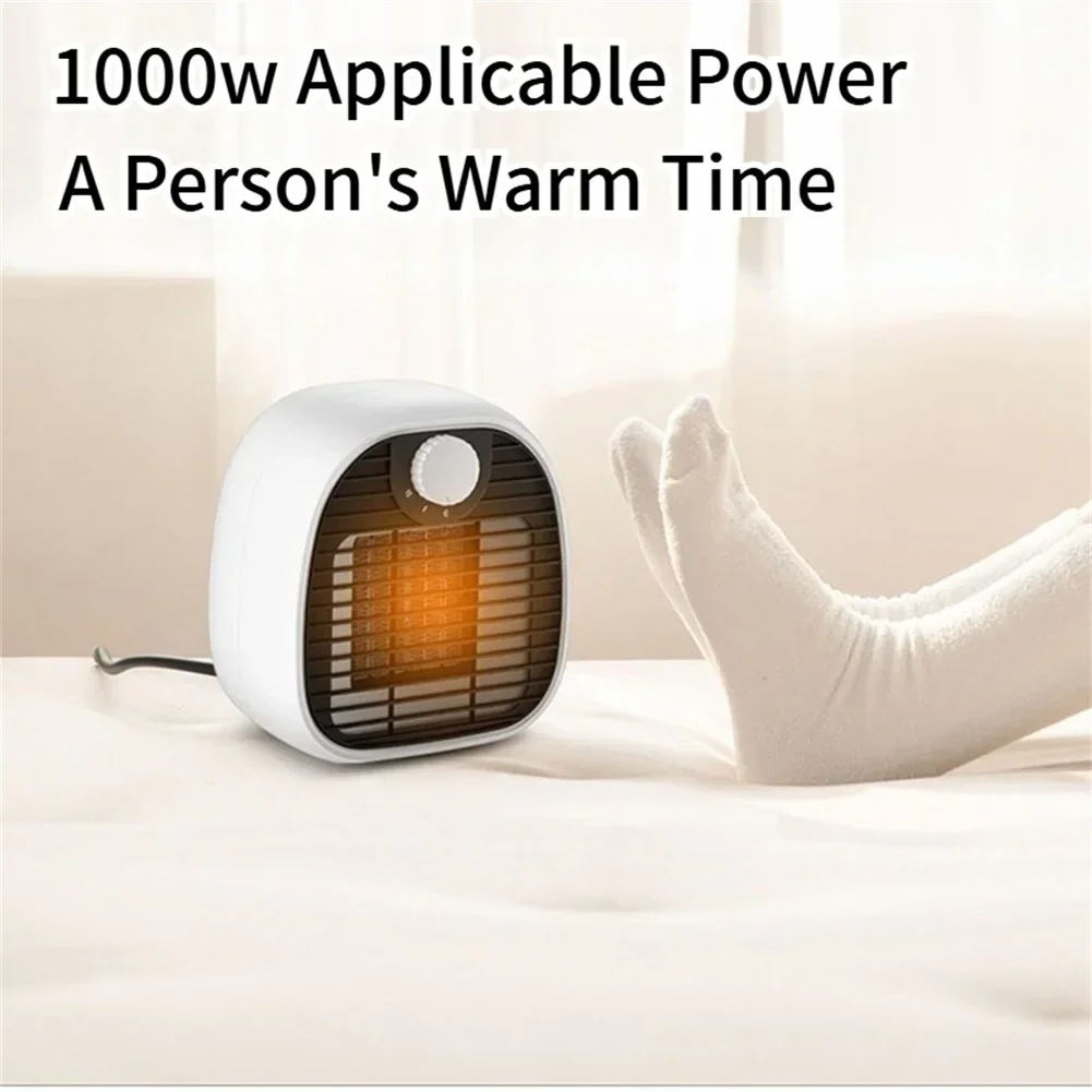 Mini Desktop 1000W PTC Heater Fast Heating Personal Space Heater with Automatic Shut Off and Tip Over Protection