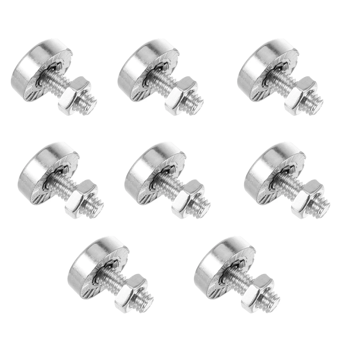 

4 Pairs Zinc Alloy License Plate Frame Screws Stainless Steel Silver Compact Size Durable Fastening Bolts Long Service Time Anti