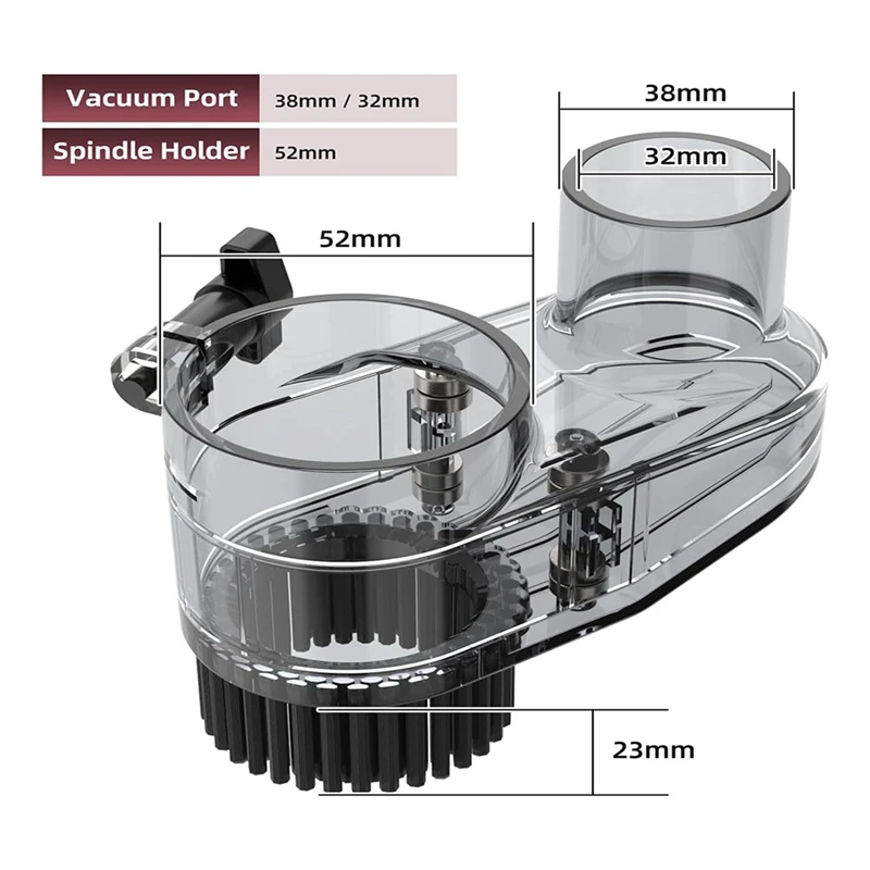 CNC ABS stofdichte schoenen voor CNC-machines, 52 mm diameter geschikt voor de meeste 300 W-500 W CNC-graveermachine frezen 1 stuk