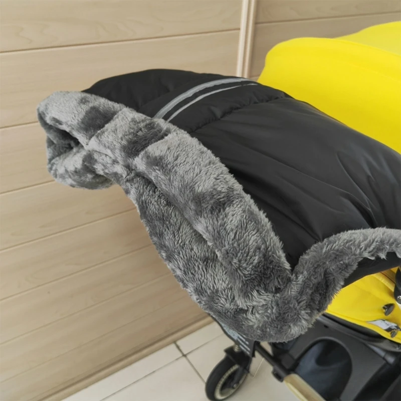 Muff de mano de invierno para cochecito de bebé, guantes de barra para silla de paseo cálidos, calentador de manos Universal a prueba de viento, accesorios para cochecito