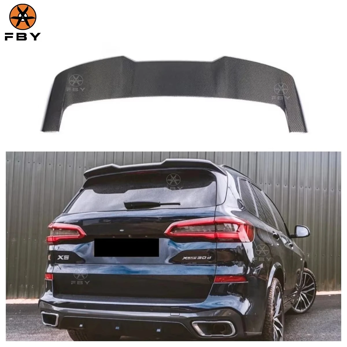

Hight Quality M Style Carbon Fiber Roof Wing Spoiler for G05 X5 2019-2020 Carbon Fiber Roof Wing
