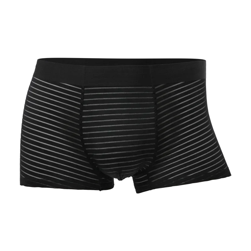 

5PCSMesh antibacterial modal men's underwear, men's ice silk seamless four-corner pants, thin seamless summer breathable flat-co