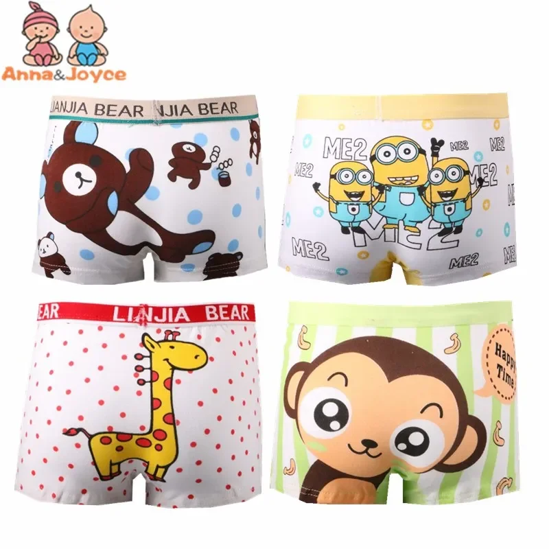 Sous-vêtements de dessin animé pour garçons, doux, respirant, boxer pour enfants, culottes Kawaii pour bébé, slips, caleçons pour 2-10 ans, lot de 2 pièces