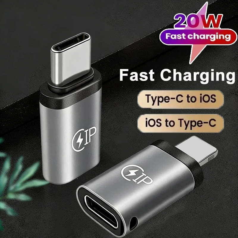 Adaptador Conversor de Cabo USB Lightning para USB-C 20W, Adaptador IOS para Tipo-C para iPhone 15 14 13 Pro Max, Huawei, Samsung