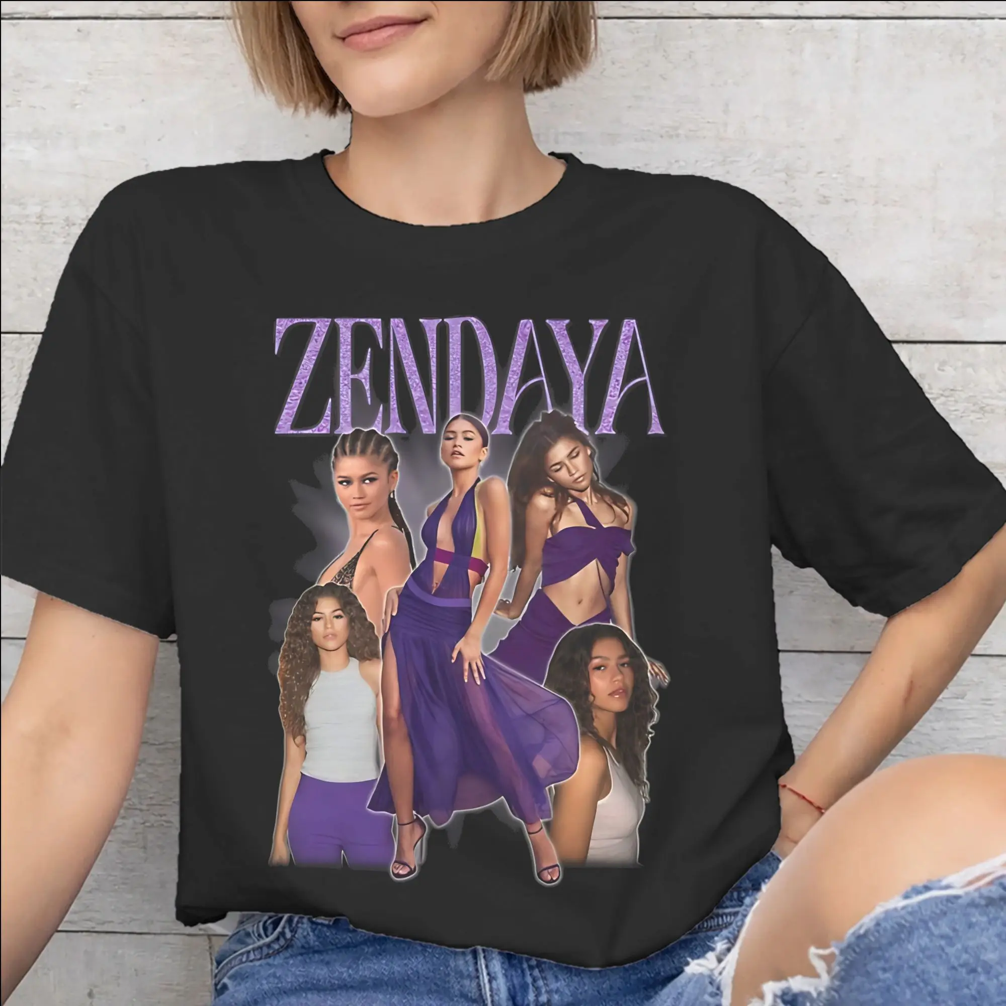 Ruby Rue Zendaya Apparel Men Women T Shirts Pure Cotton Tee Graphic Printing  Tops T-shirt