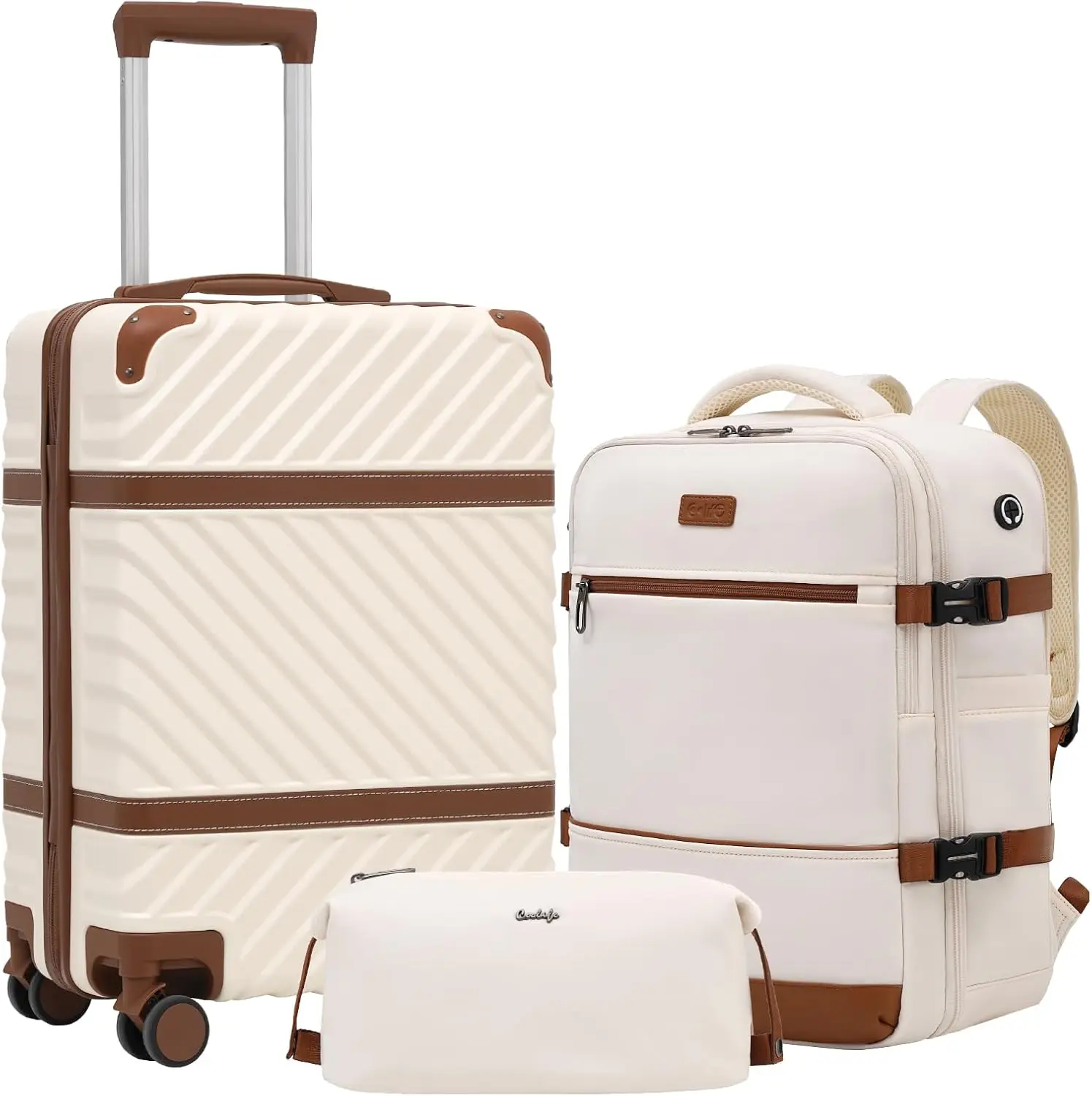 

Luggage Set Carry On PC Hardshell Suitcase TSA Lock Spinner Wheels Telescopic Handle