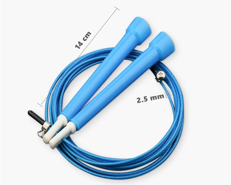 2026 Home Gym Fitness Weight Loss Steel Wire Skipping Rope Plastic Handle 2.8m Speed Jump Ropepromote sales
