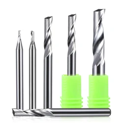 20Pcs 3.175 4 5 6 8mm Single Flute Milling cutters for Aluminum, CNC One Flute Alu Alloy End Mill,aluminum composite panels