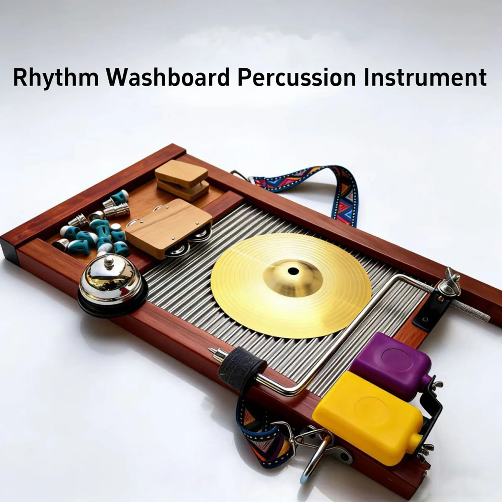 Washboard Percussion Instrument Minority for Beginners and Professionals Compact Unique Rhythm Board Rubboard Musical Instrument