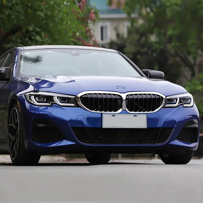 

A PairSuitable For 20-22 BMW 3 Series G20 Headlight Assembly Modified Blue Eyebrow LED Laser Lens Spoon Daytime Running Light