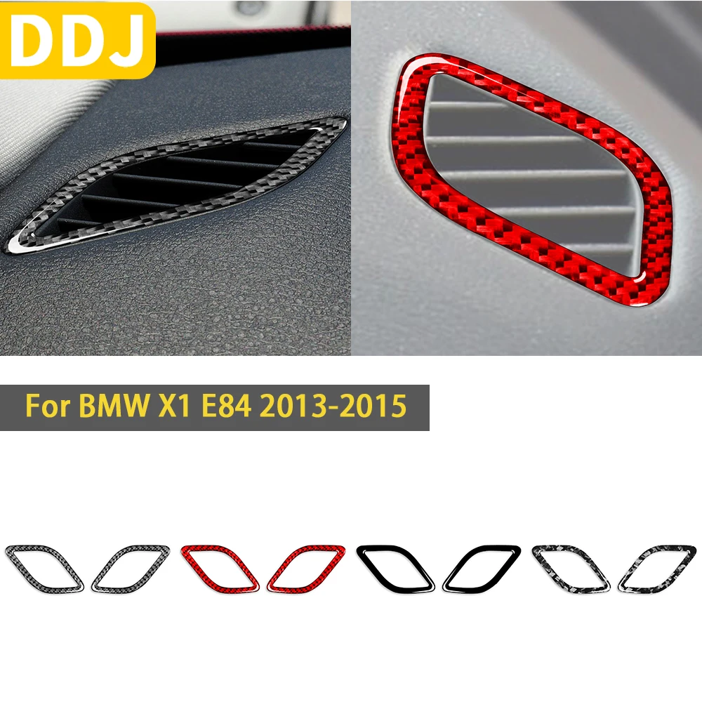 

For BMW X1 E84 2013 2014 2015 Accessories Carbon Fiber Car Interior Auto Demisting Vents Both Sides Trim Sticker Decoration