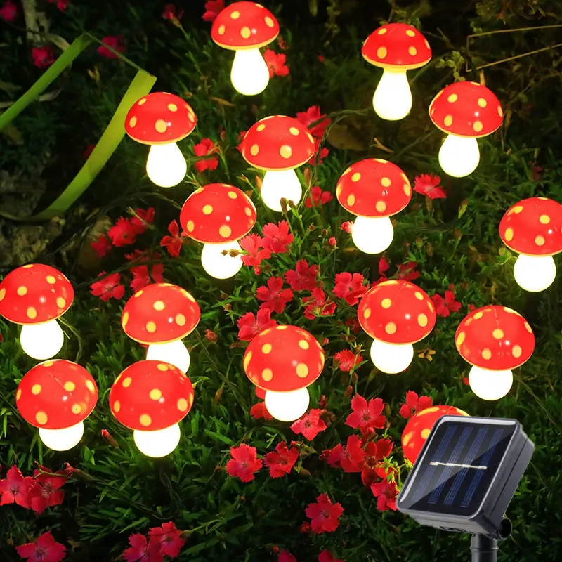 

Solar Landscape Ground Lights LED Colorful Mushroom Lawn Lamp Wedding Holiday Courtyard Outdoor Garden Summer Camping Decoration