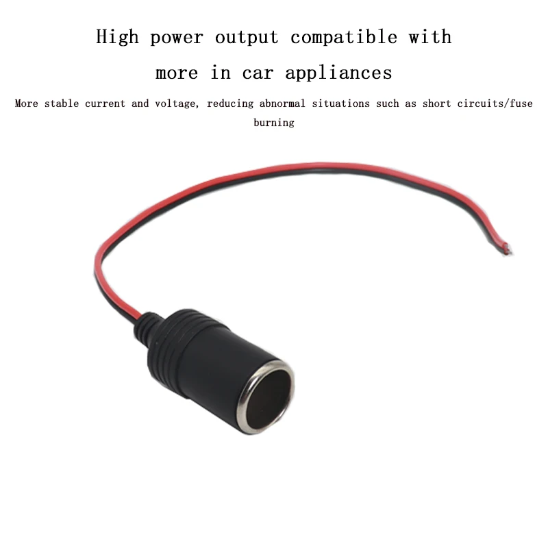 【1PCS】 10A 12v 24v Automobile Cigarette Lighter Socket On-board Power Socket High Power Line