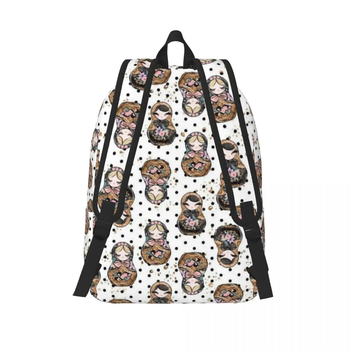 حقيبة ظهر رائعة من الدمية الروسية ماتريوشكا، حقيبة ظهر رياضية للطلاب والأعمال للرجال والنساء، حقيبة كتف للكمبيوتر المحمول