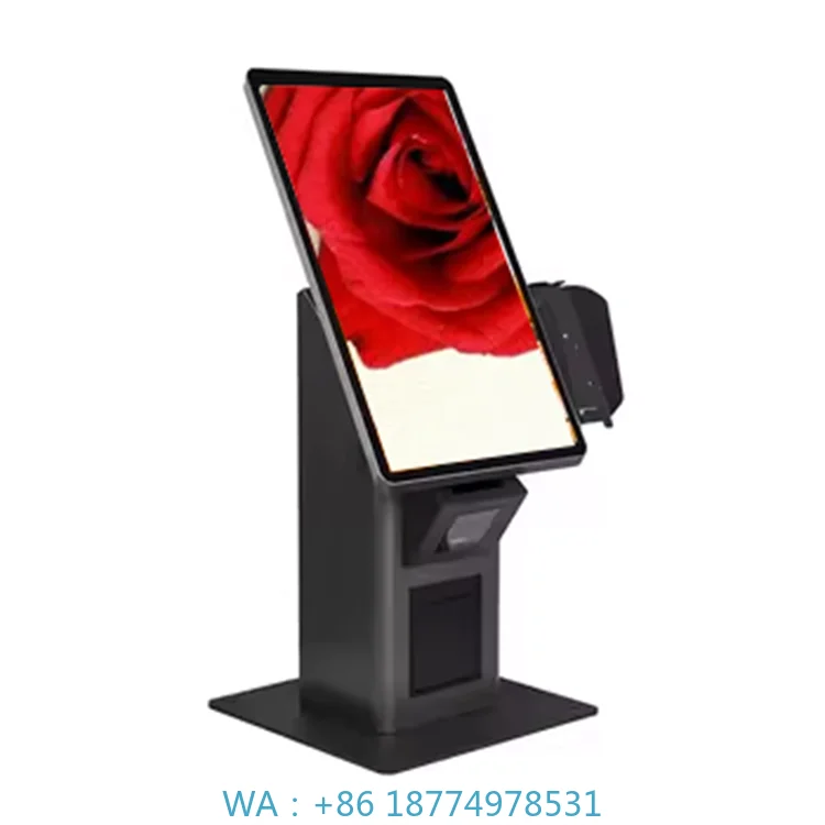k Self Service Order Ordering Machine for Restaurant 21.5 Inch Intelligence Touch Screen Kios