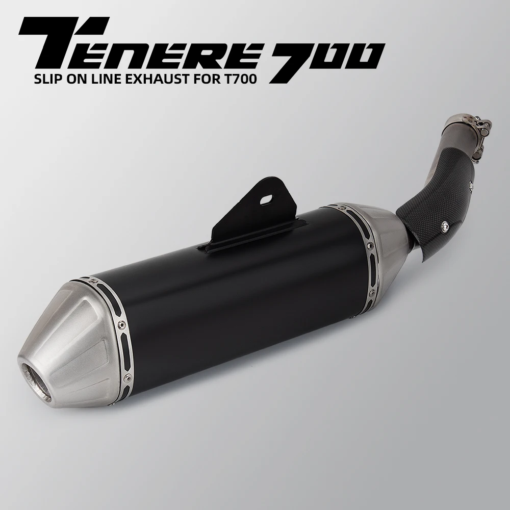 

Escape без шнуровки выхлопной системы мотоцикла, глушитель, карбоновая крышка, хвостовая труба, оригинальная линия для Yamaha Tenere 700 T700