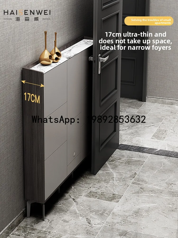 YFY Modern Italian Style Ultra-Thin Shoe Cabinet for Home Entrance 2025 New Model Indoor Entryway Narrow Flip Storage Cabinet