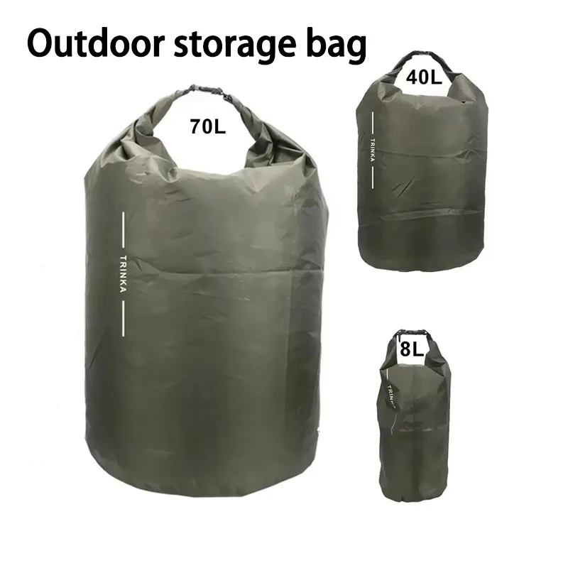 Portable Storage Bag 8L 40L 70L Waterproof Dry Bag Outdoor Drift Swimming Beach Trekking Rafting Gear Storage Organizer