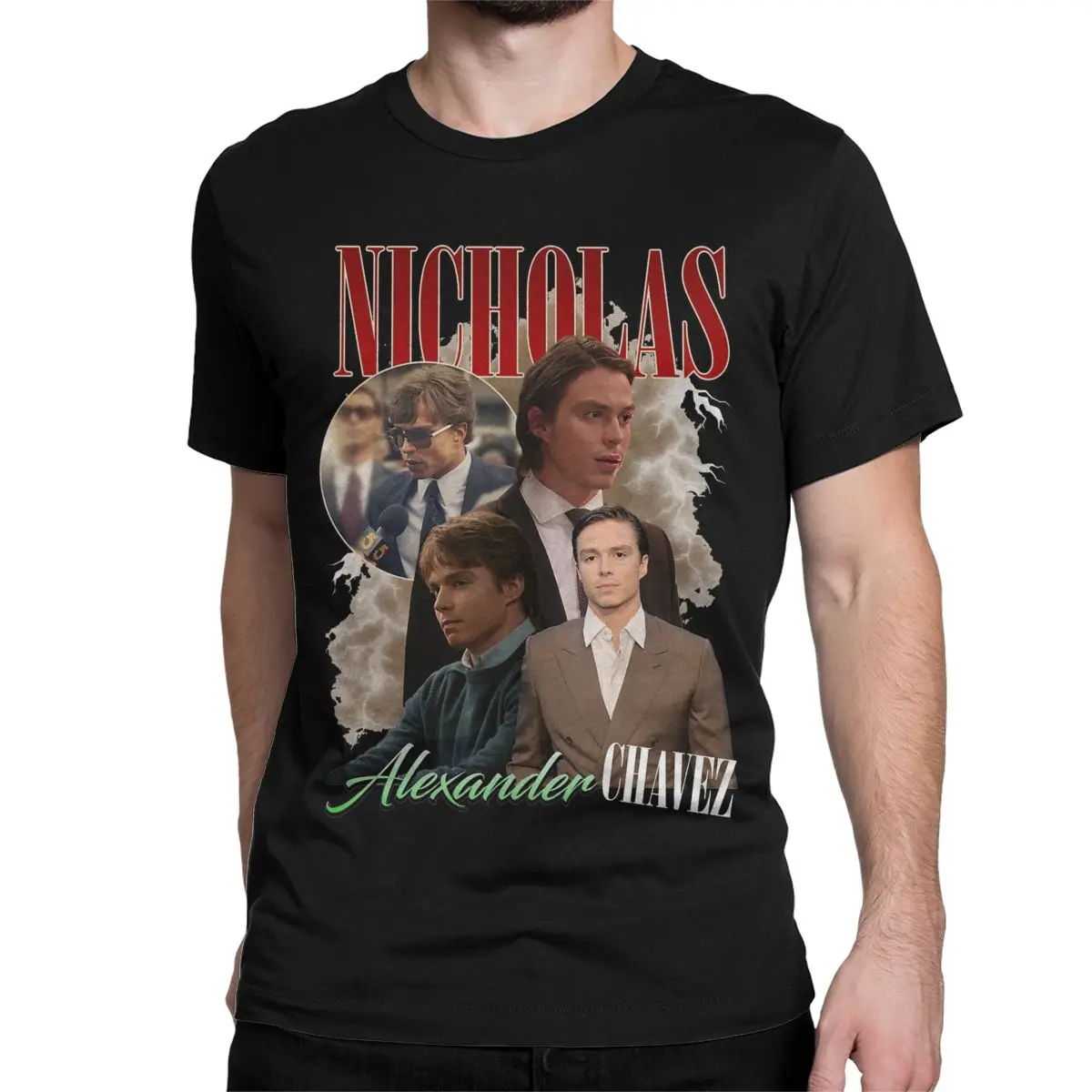 Nicholas Chavez Actor Men T Shirts Vintage Tees Short Sleeve Round Collar T-Shirts 100% Cotton Gift Idea Tops