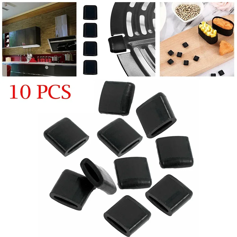 10pcs Air Fryer Rubber Bumpers Air Fryer Crisper Plate Tray Protective Covers Replacement Air Fryer Parts Accessories Kitchen To