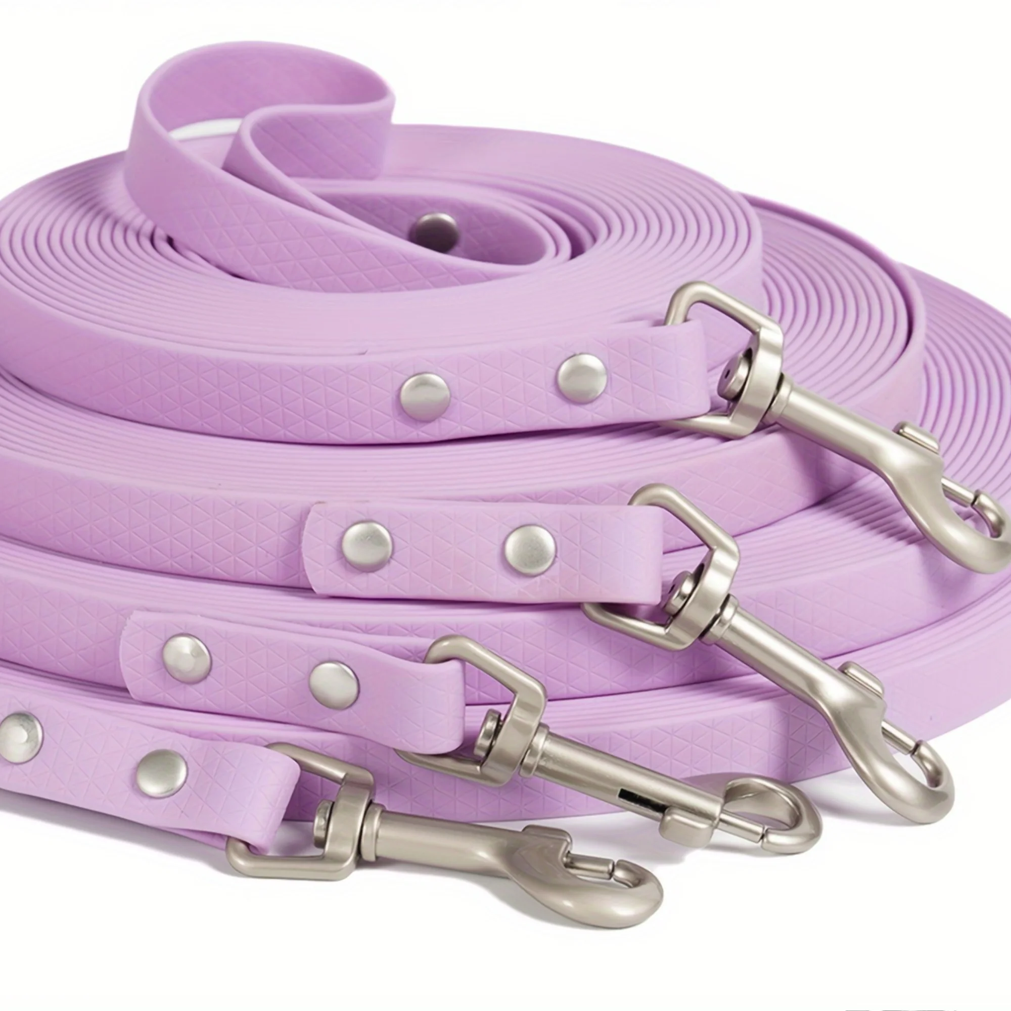 Waterproof PVC Dog Leash,Anti-tangle Pet Training Lead,Durable Wear Resistant Easy Clean Rope for Outdoor Walking Daily Use