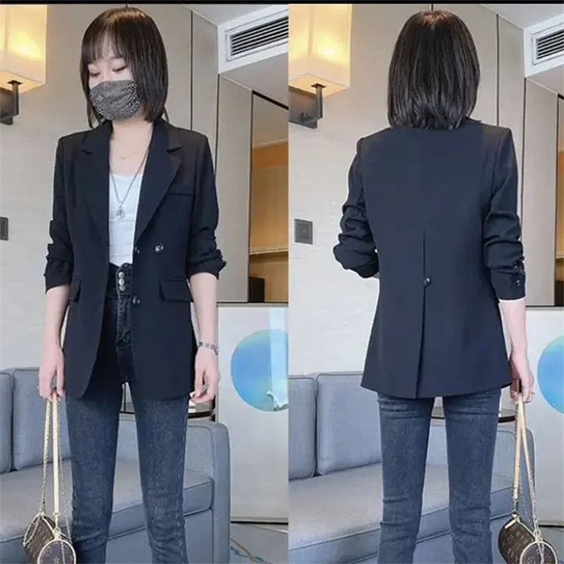 Suit Jacket For Women 2022 Korean Version of British Style Loose Suit With Casual Lnternet Celebrity Women's Blouse Solid Color