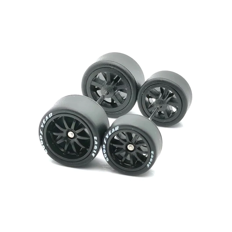 New 1Set 1/64 Alloy Car Staggered Front Small Rear Large Wheel 11.2mm+13mm BMS Serie Gild/Silvering/Golden/Silver For Hot Wheel