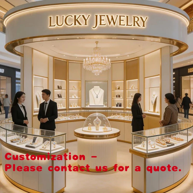custom.Premium Stainless Steel High-End Customizable Jewelry Display Cabinet Jewelry Shops Company Showrooms-Xuruihang Model