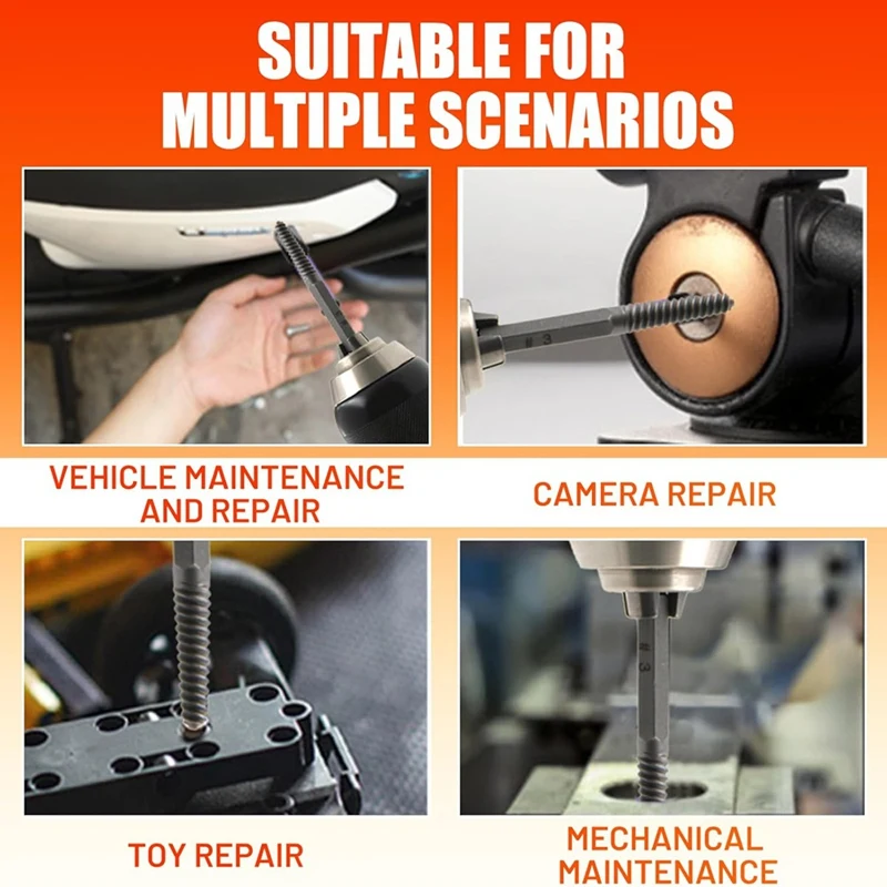 クイックストリッピング取り外しツール付きの損傷したネジ抽出器セット、リムーバービットセット、5つの実用的なサイズ、11個