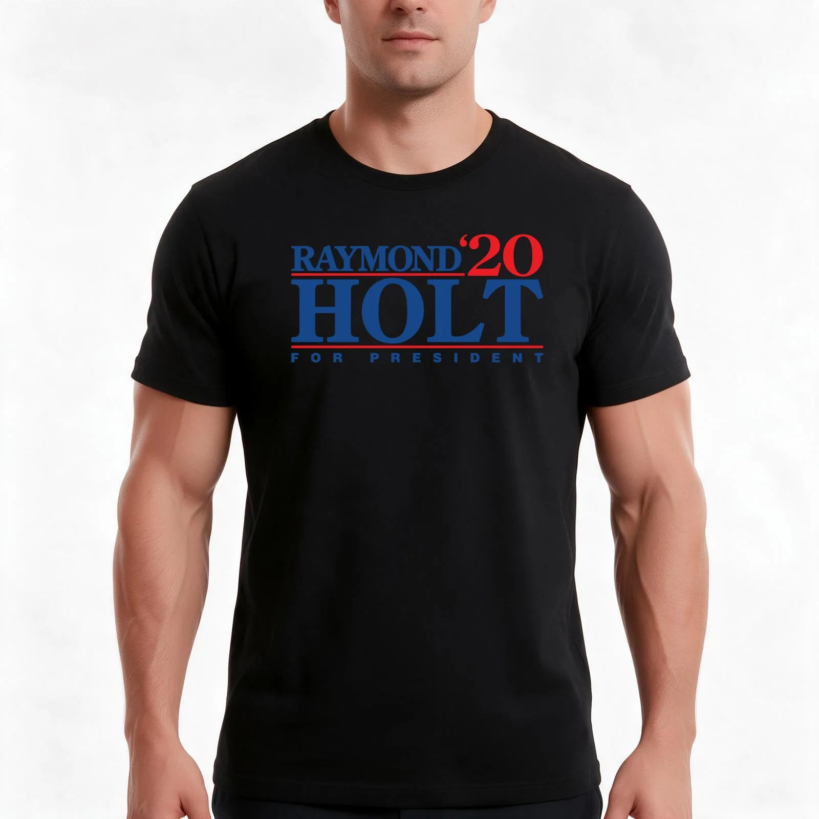 Raymond Holt 2020 (Variant) T-Shirt, Summer Casual Cotton Tee, Oversized Streetwear Tops, Vintage Graphic Print, 100% Cotton