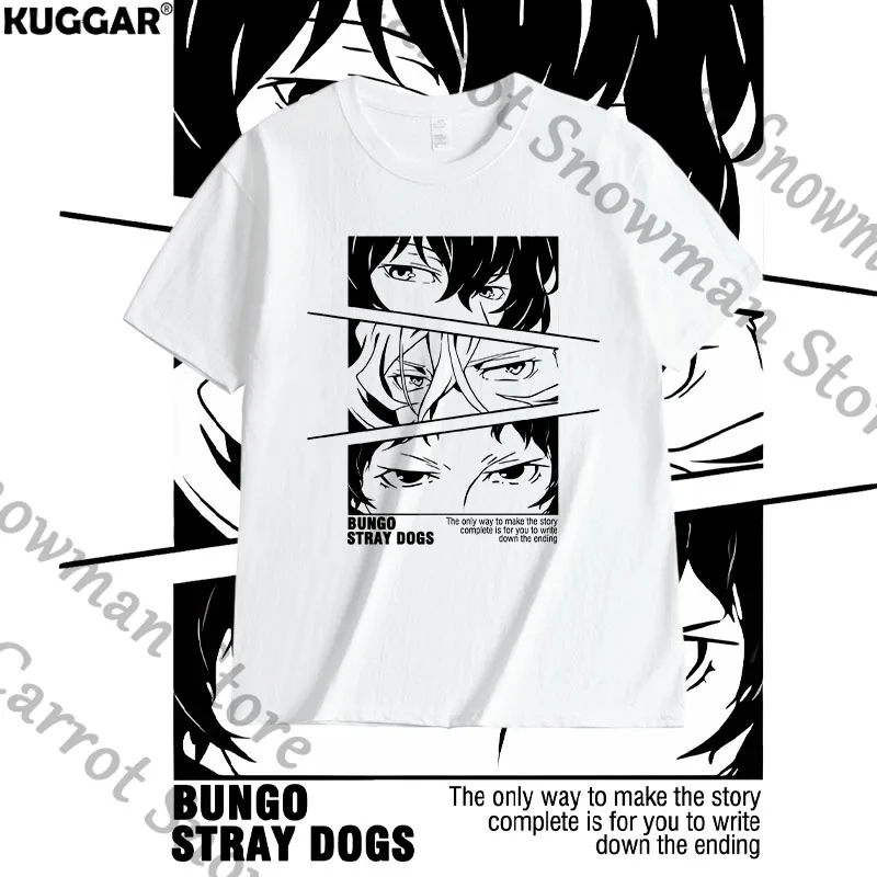 

Bungo Stray Dogs Dazai Osamu Nakahara Chuya Anime Short Sleeve T-shirt Cotton Short-sleeved Cartoon Cospaly