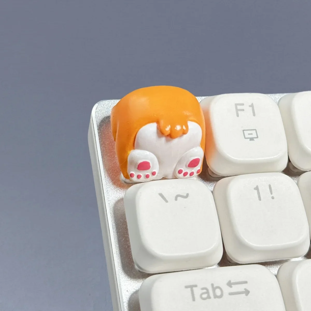 Corgi Keycap Butt Chai Dog Manual Painting Creative Personality Cute 3D Keycaps Mechanical Keyboard Key Cover