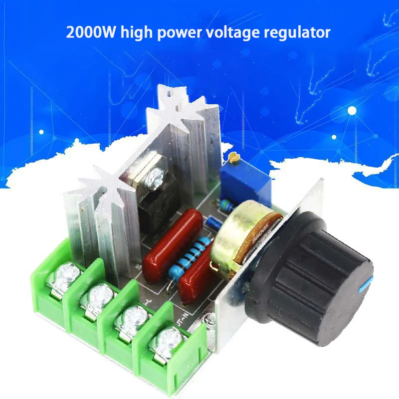 2000W SCR high-power electronic voltage regulator, high reliability version for light adjustment, speed regulation