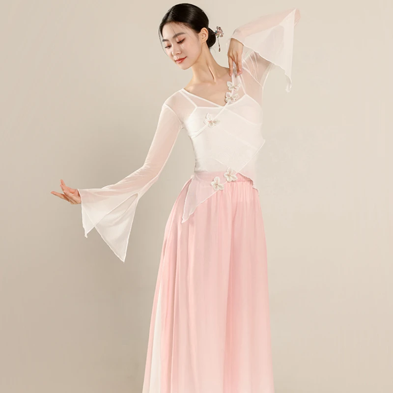 

Womens Lyrical Dance Dress Cutout Mesh Patchwork Modern Dance Contemporary Dancewear Stage Performance Costume fairy costume