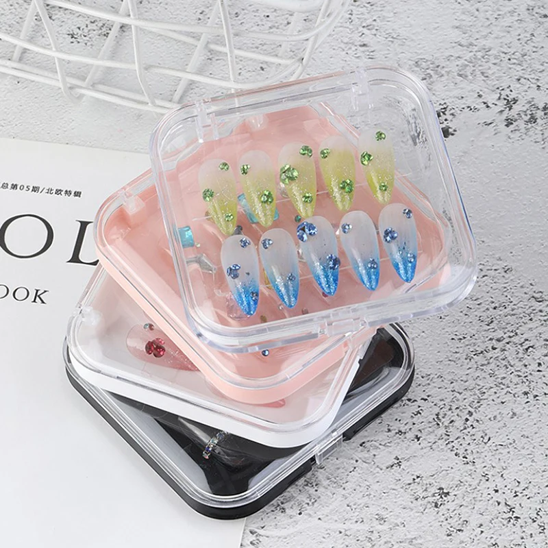 Exquisite Transparent Plastic Packaging Box Nail Enhancement Storage Jewelry Necklace Display Gift Box