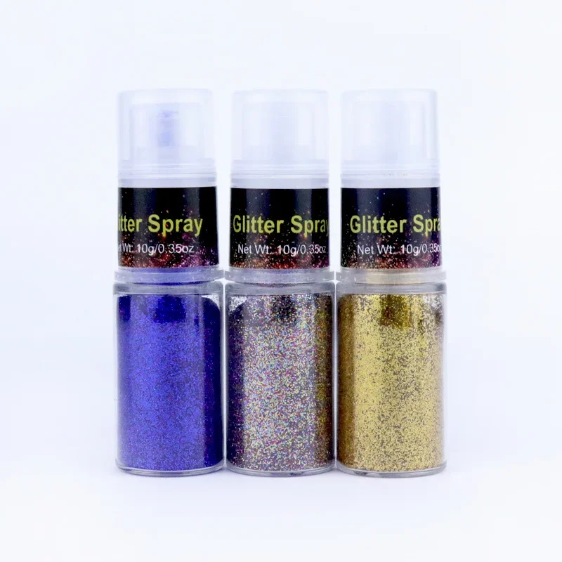 Glitter Powder Spray Custom Logo Long Lasting Facial Body Diamond Painting Stage Makeup Private Label Wholesale Cruelty Free