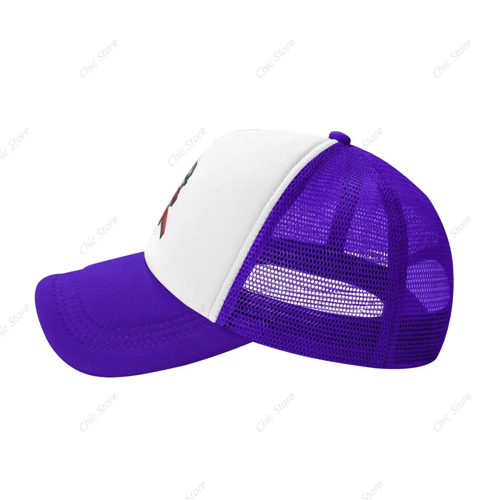 Rocket Ship with Wing Mesh Trucker Cap Breathable Baseball Hat for Man Woman Daily