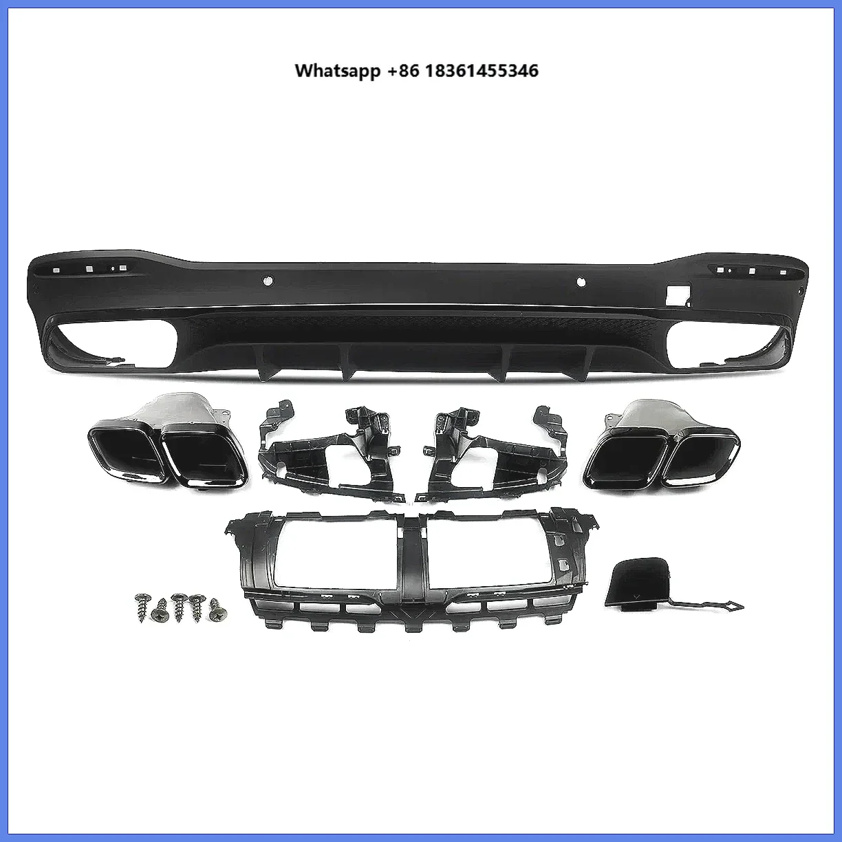 

For X167 2019-2023, GLS450 GLS580, with Exhaust Tailpipe Tips Rear Diffuser Bumper Lip