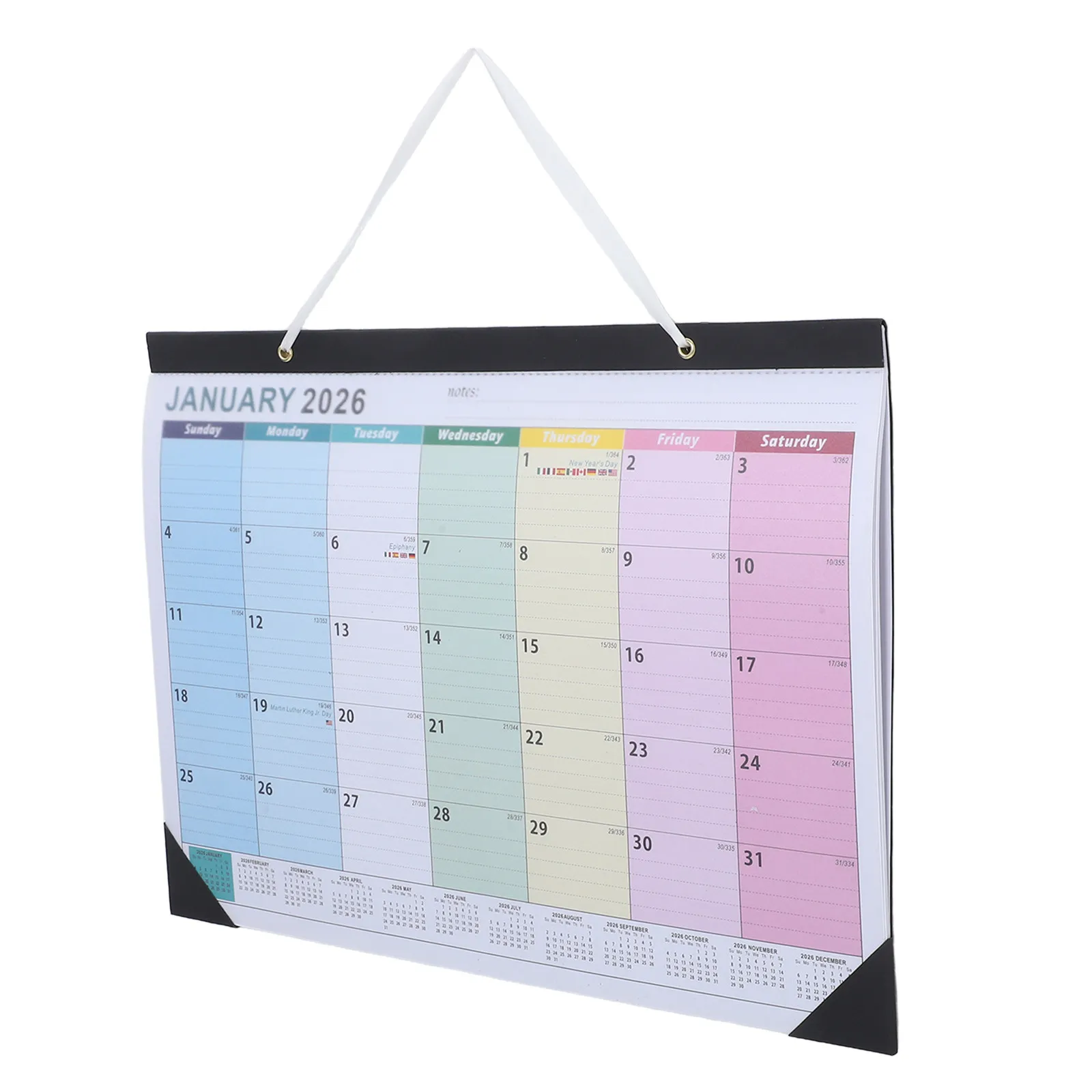 

Decorative Wall Calendar Annual Hanging Planner 18 Months Desk 2026 New Year Academic