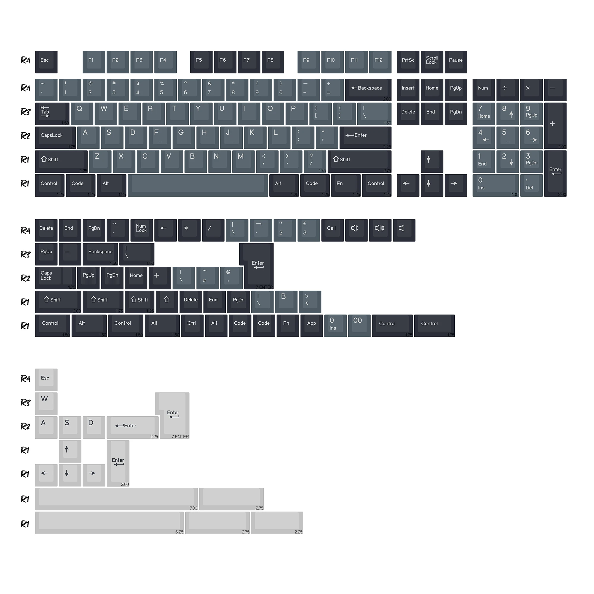 KBDiy 174 toetsen Retro GMK Botanische PBT Keycap ISO Double Shot Cherry Profile Key Caps voor MX Switches Gaming Mechanisch toetsenbord