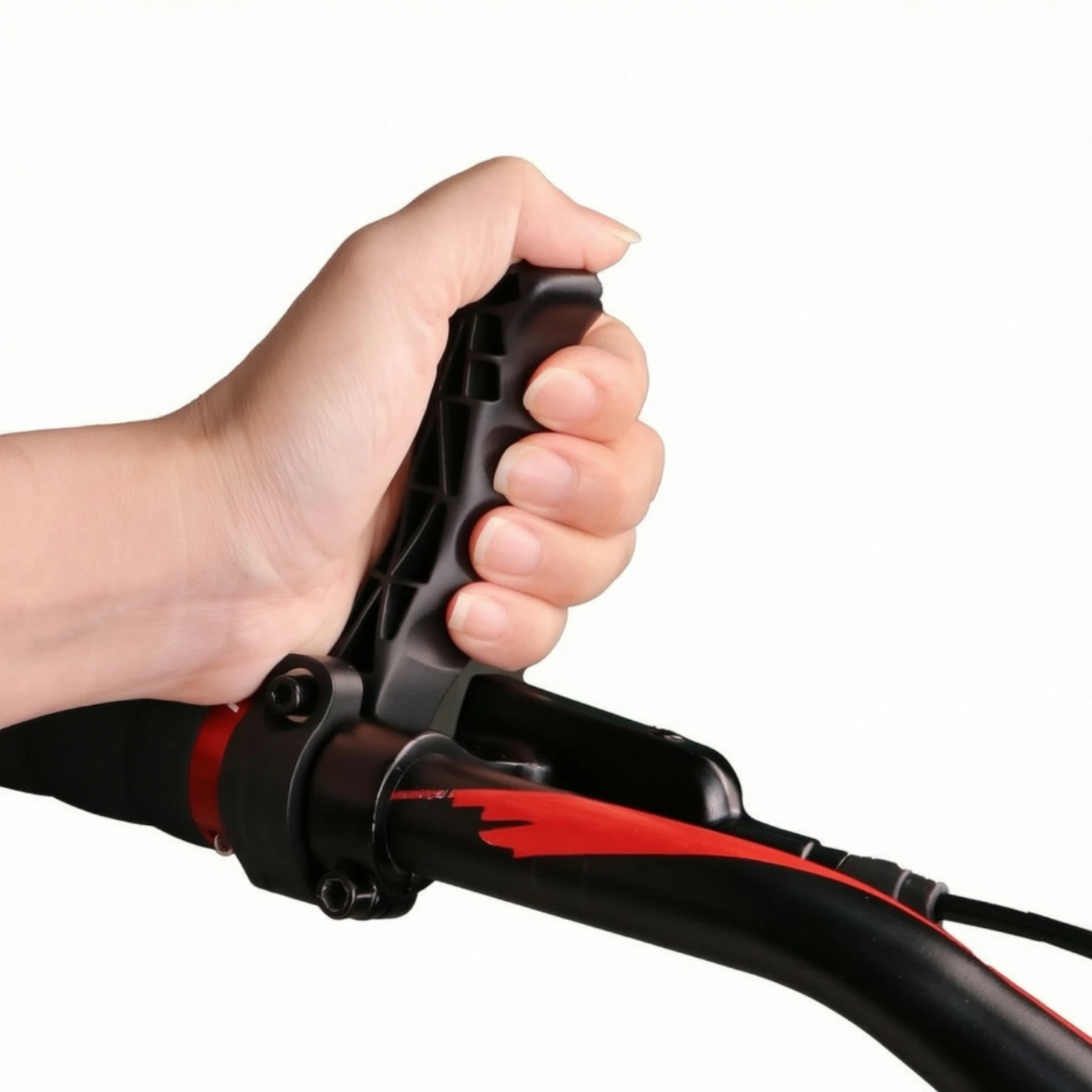 Mountain Bike Bar End Handle Adjustable Ergonomic Bar End Grip with Finger Grooves Mountain Bike Handlebar Ends Textured