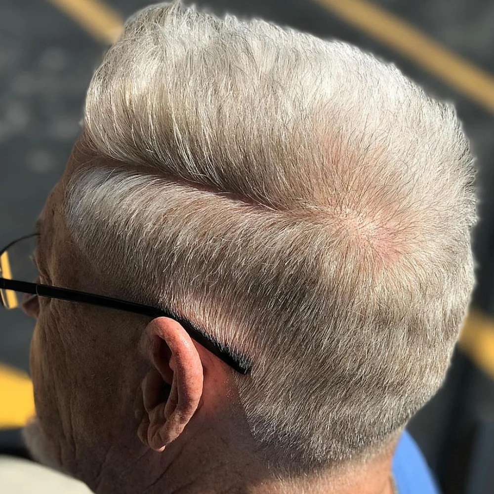 

White Grey Blonde 1B80 1B65 Cheapest Micro Thin Skin Base Man's Wigs Super Durable Natural Hairline 100% Human Hair Men's Toupee