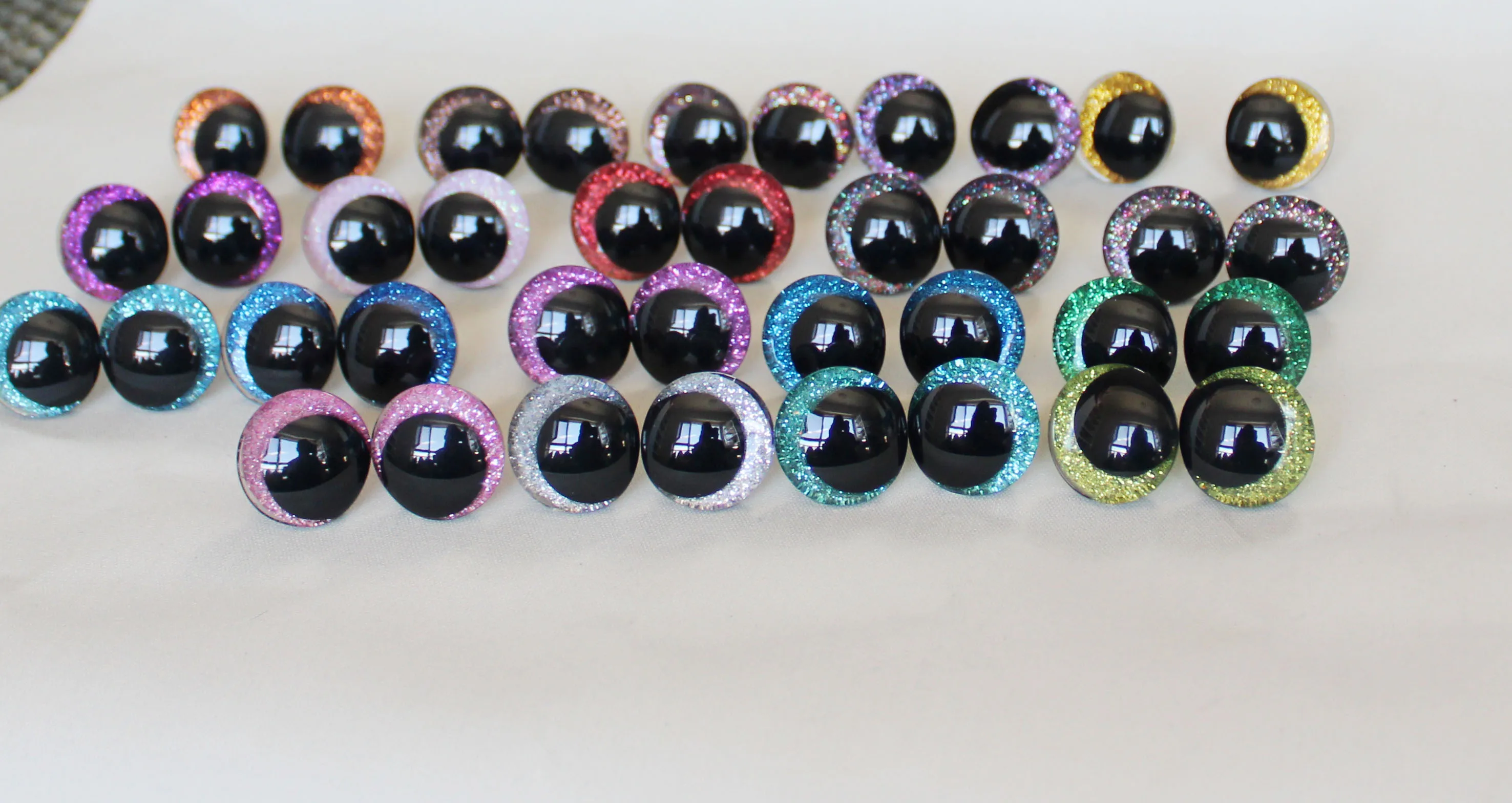 500pcs/lot  12mm 14mm  25mm 30mm  3D  COMICAL glitter toy eyes With washer FOR PLUSH CRAFT -n19