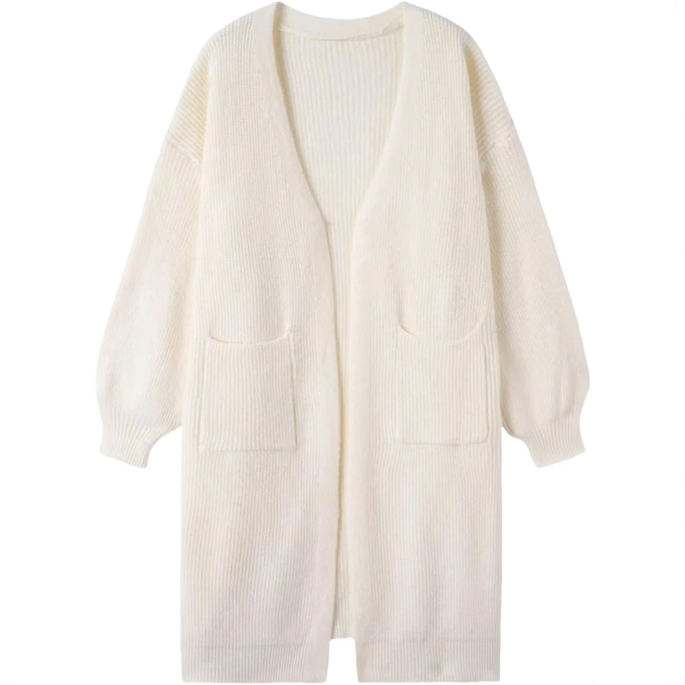 

Business Commute Style Long Sleeve Round Neck Sweater Fitted Design Straight Tube Sleeve No Decoration Required