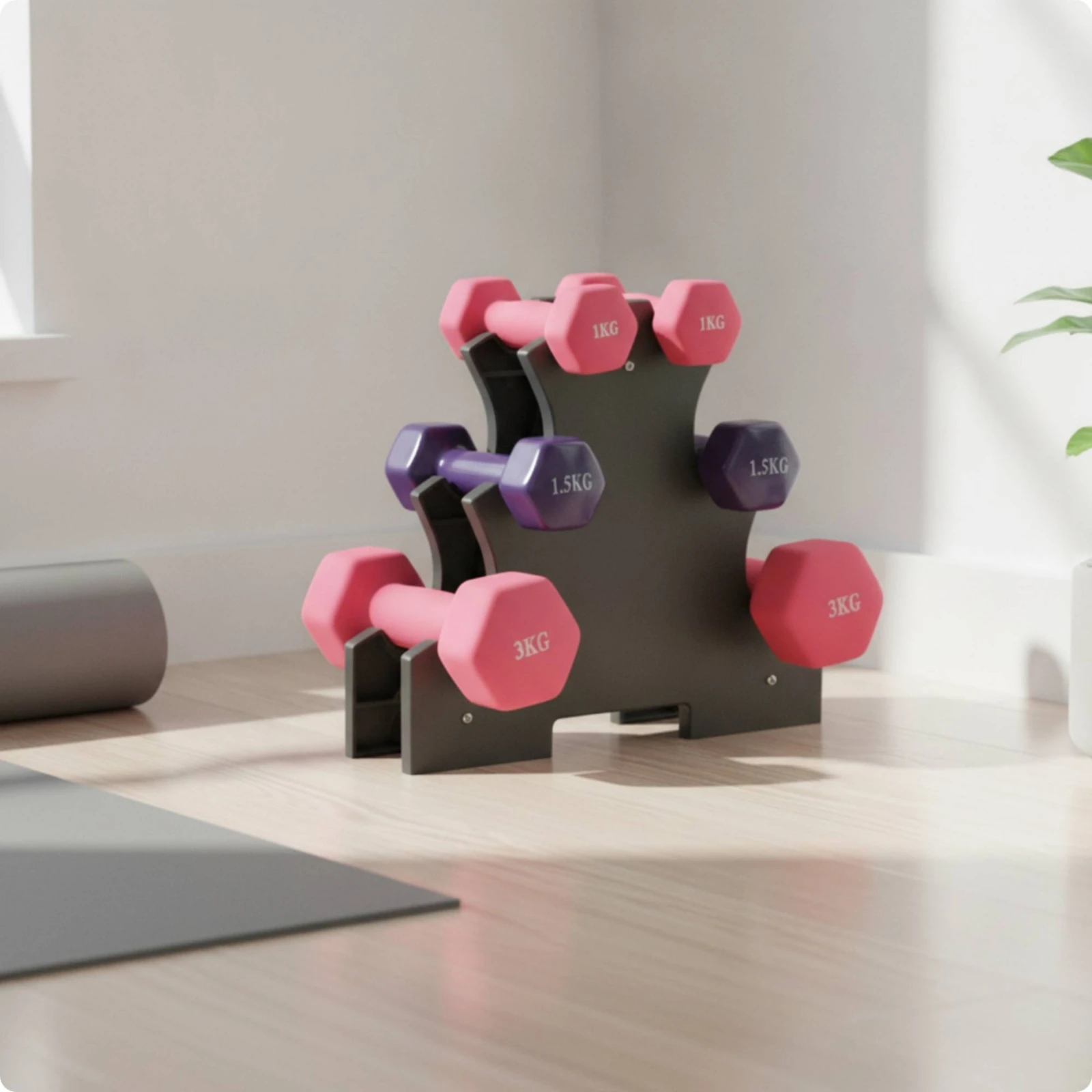Home Gym Cost - Suporte para Halteres de Três Níveis,