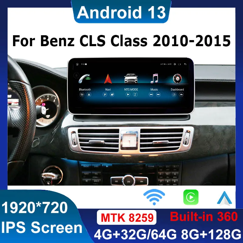 

Car Multimedia Screen Video Player GPS Navigation For Mercedes Benz CLS W218 X218 C218 Android 13 Carplay Auto Touch 360 Camera